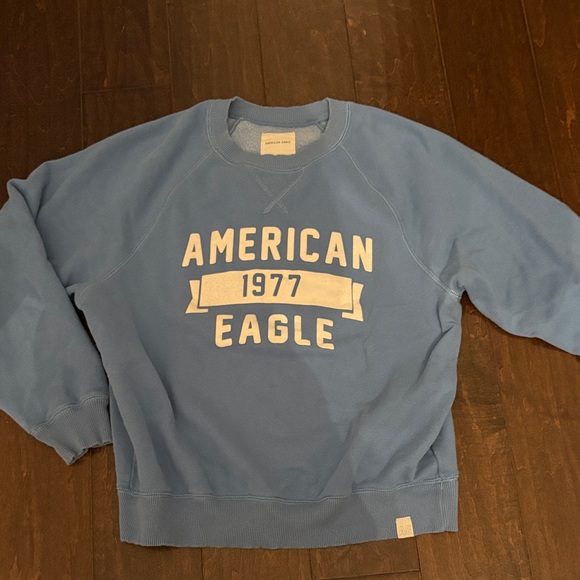 American Eagle Outfitters Tops - American Eagle Outfitters Blue Logo Sweatshirt